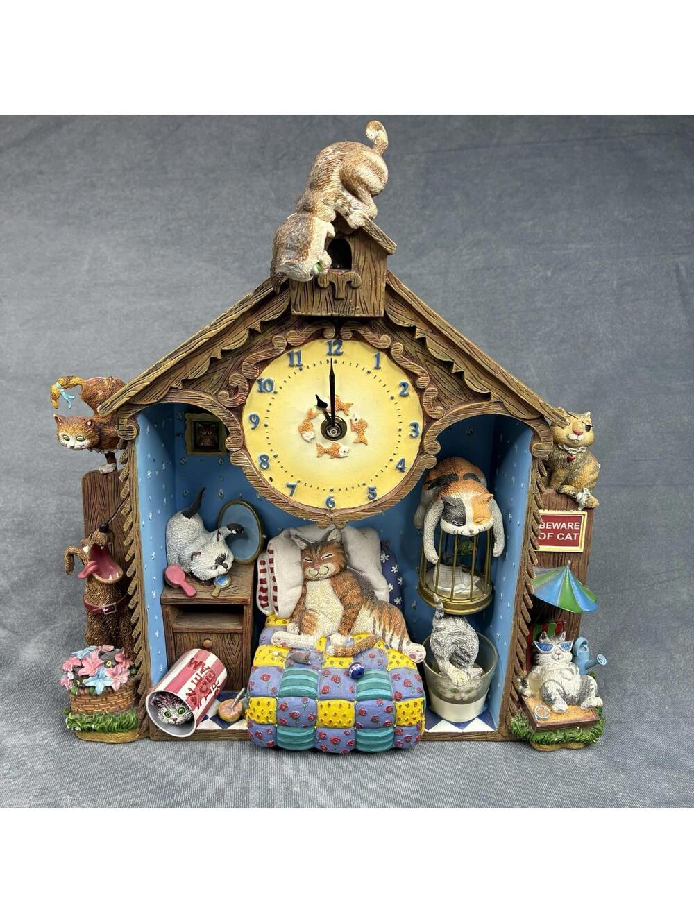 Comical Cats Collector Clock by Gary Patterson The Danbury Mint Flaws*